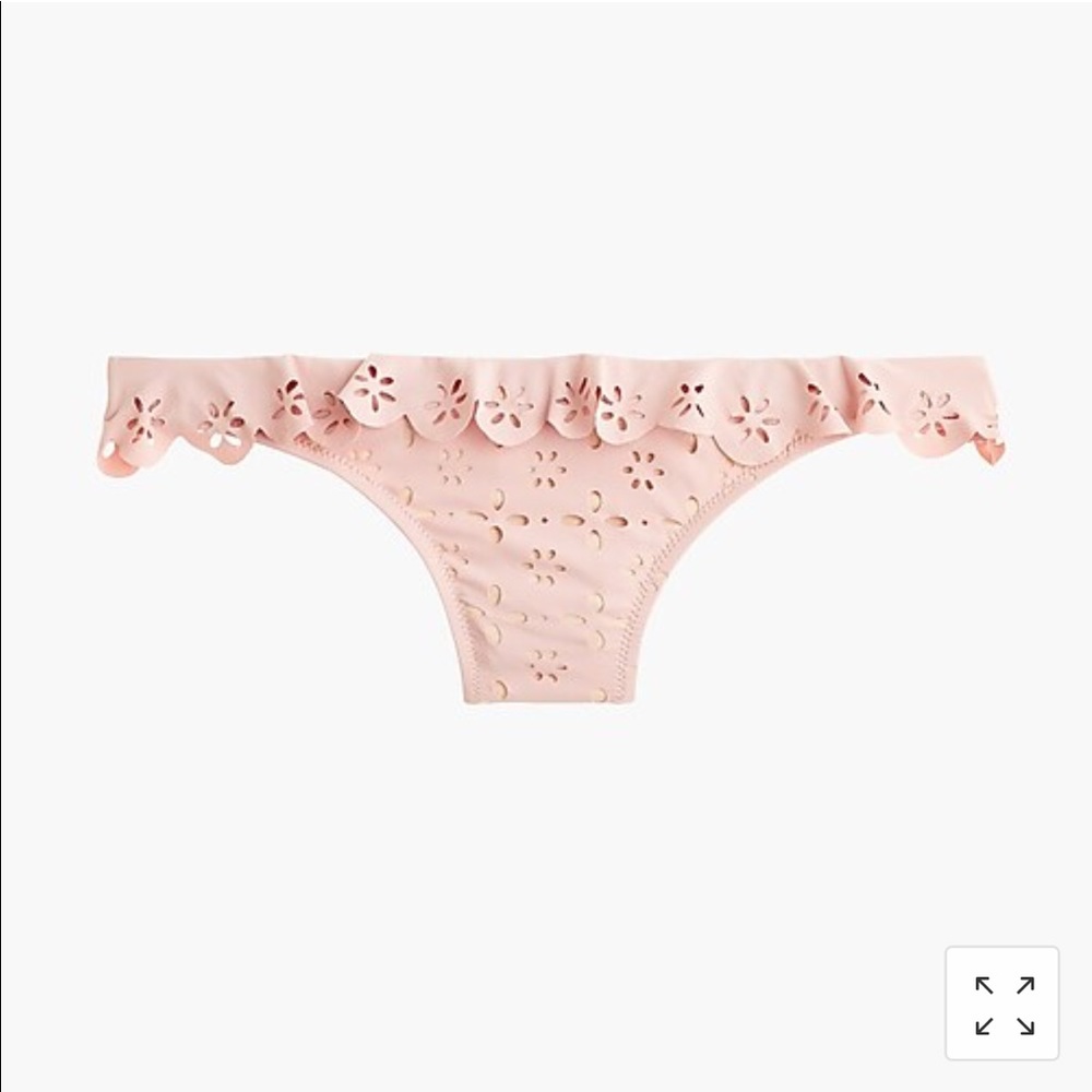 New JCrew ruffle scalloped lowrider bikini bottom